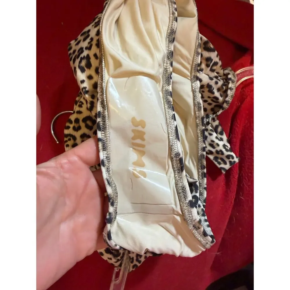 Skims Leopard Print One‑Piece Swimsuit Womans M Beachwear Resortwear bathingsuit
